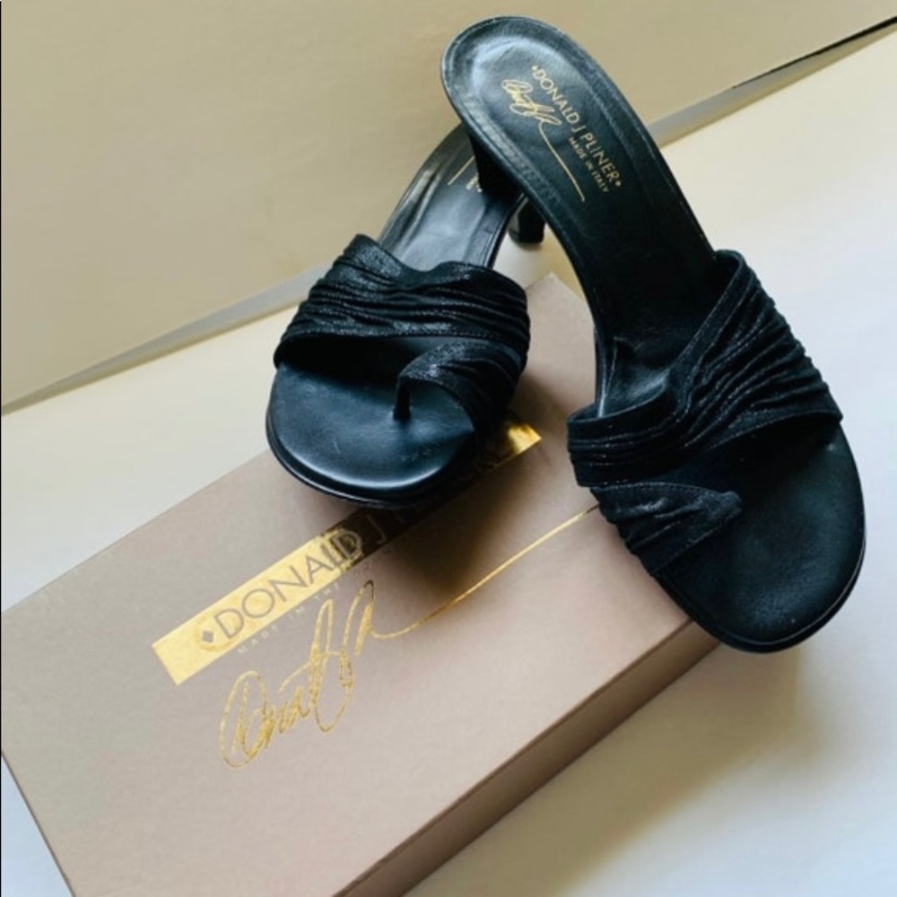 Donald J Pliner Sandals, Black, Heels, 10B